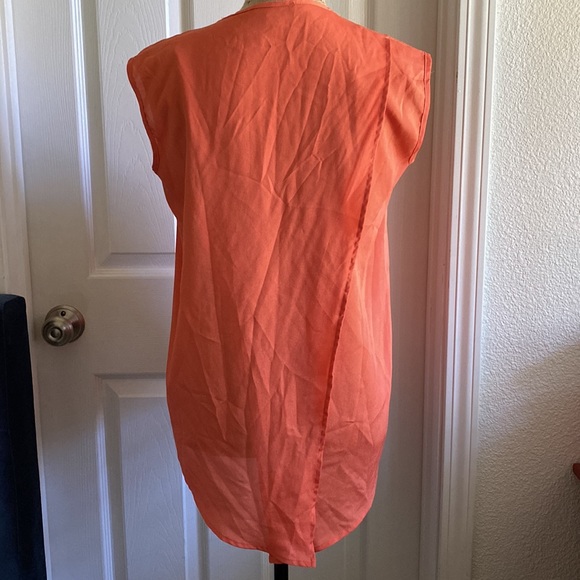 bar lll • orange sleeveless high-low tank • xs - Picture 3 of 6